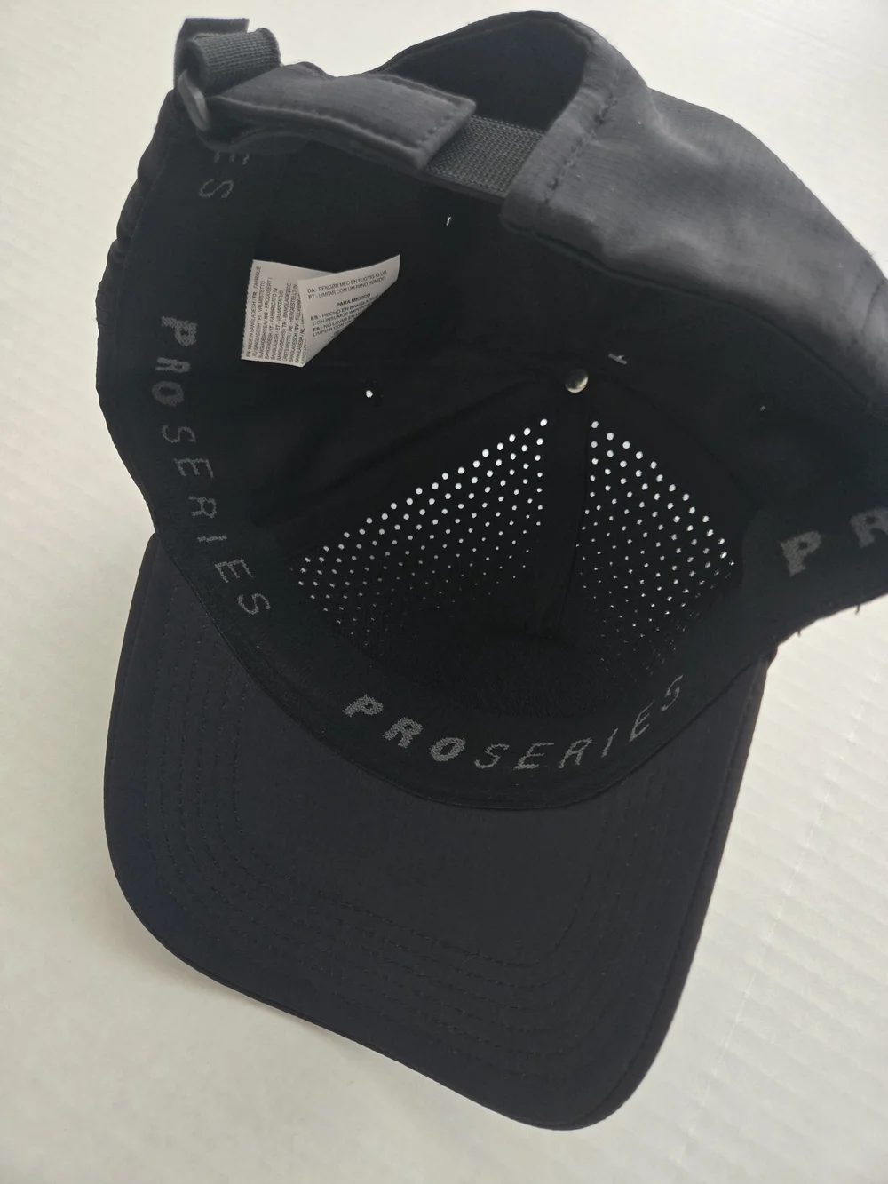 PGA Tour Ripstop Perforated Black Cap - NEW